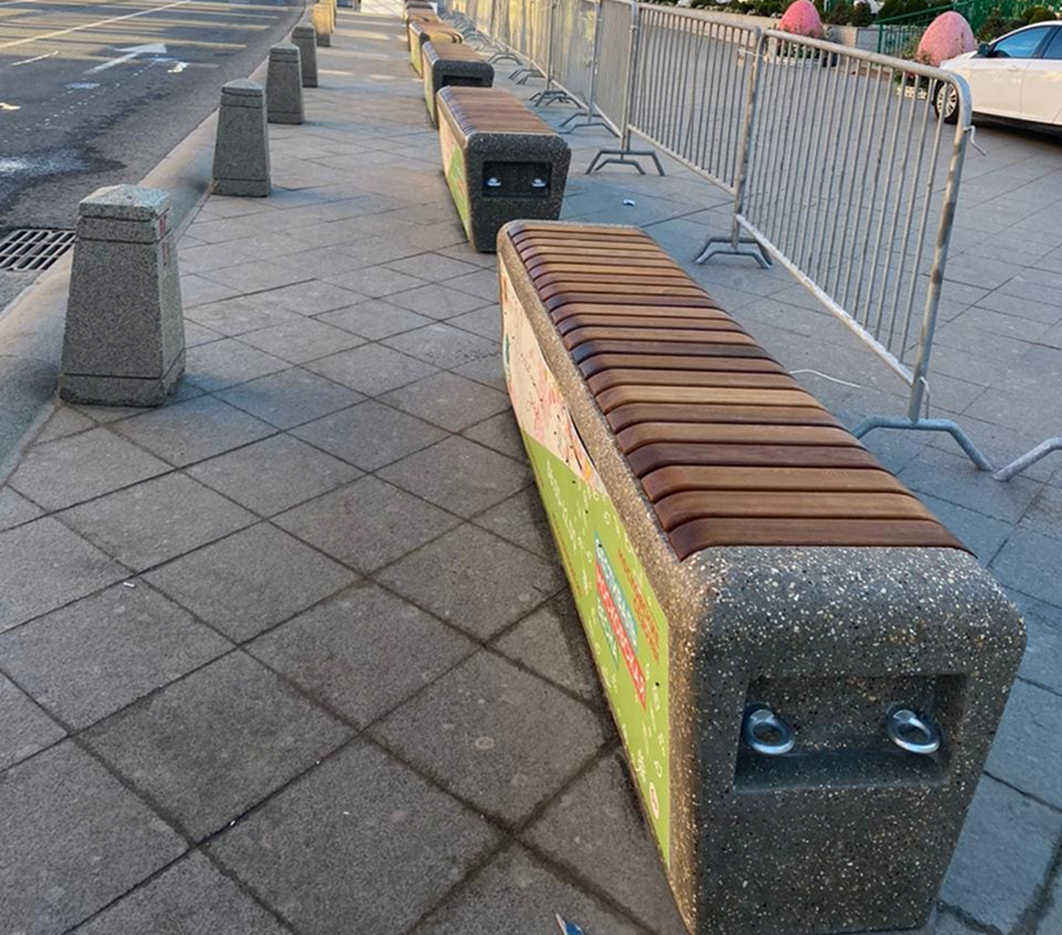 Термодоска для уличных скамеек